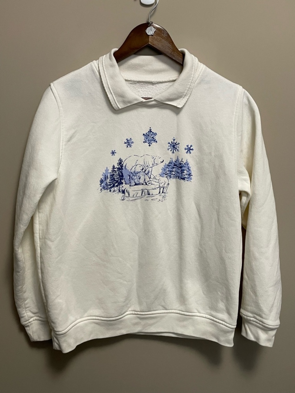 Northern Reflections Collared Polar bear Sweatshirt Vintage 90s